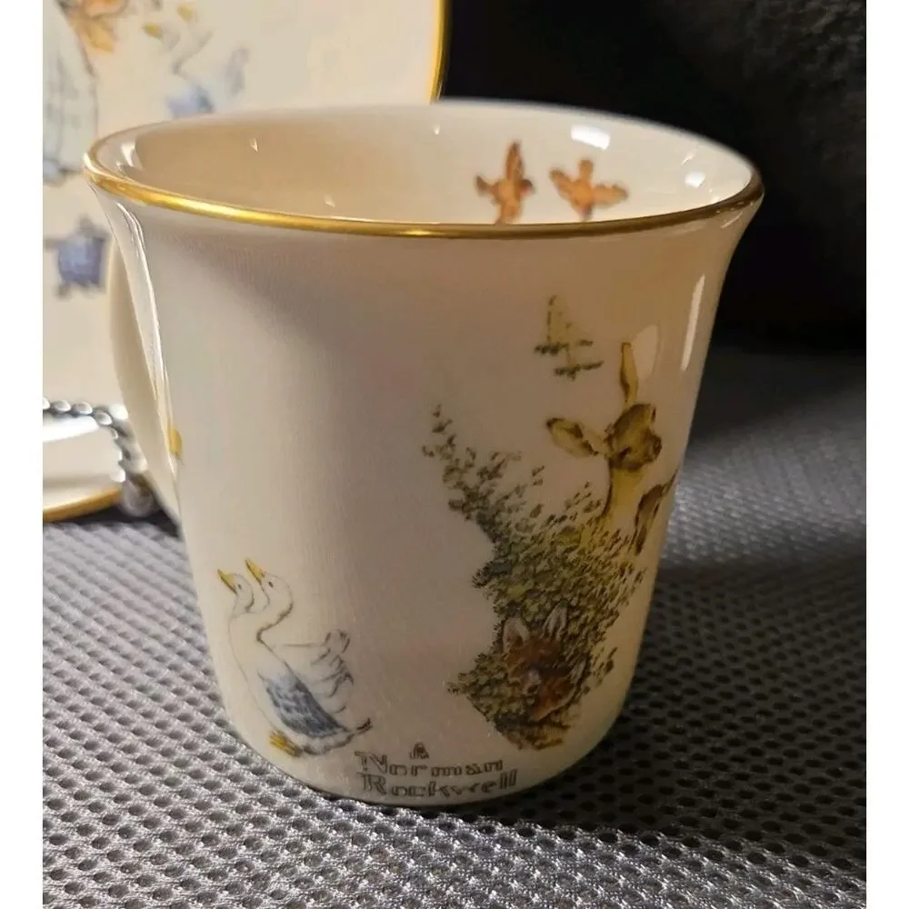 Norman Rockwell 3pc Child China Set 
